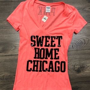 Pink! Sweet Home Chicago tee